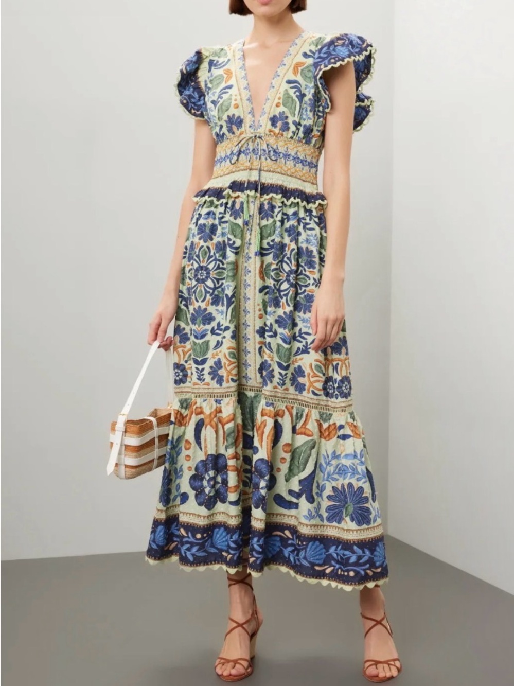 Farm Rio Ocean Tapestry Dress